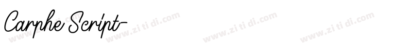 Carphe Script字体转换